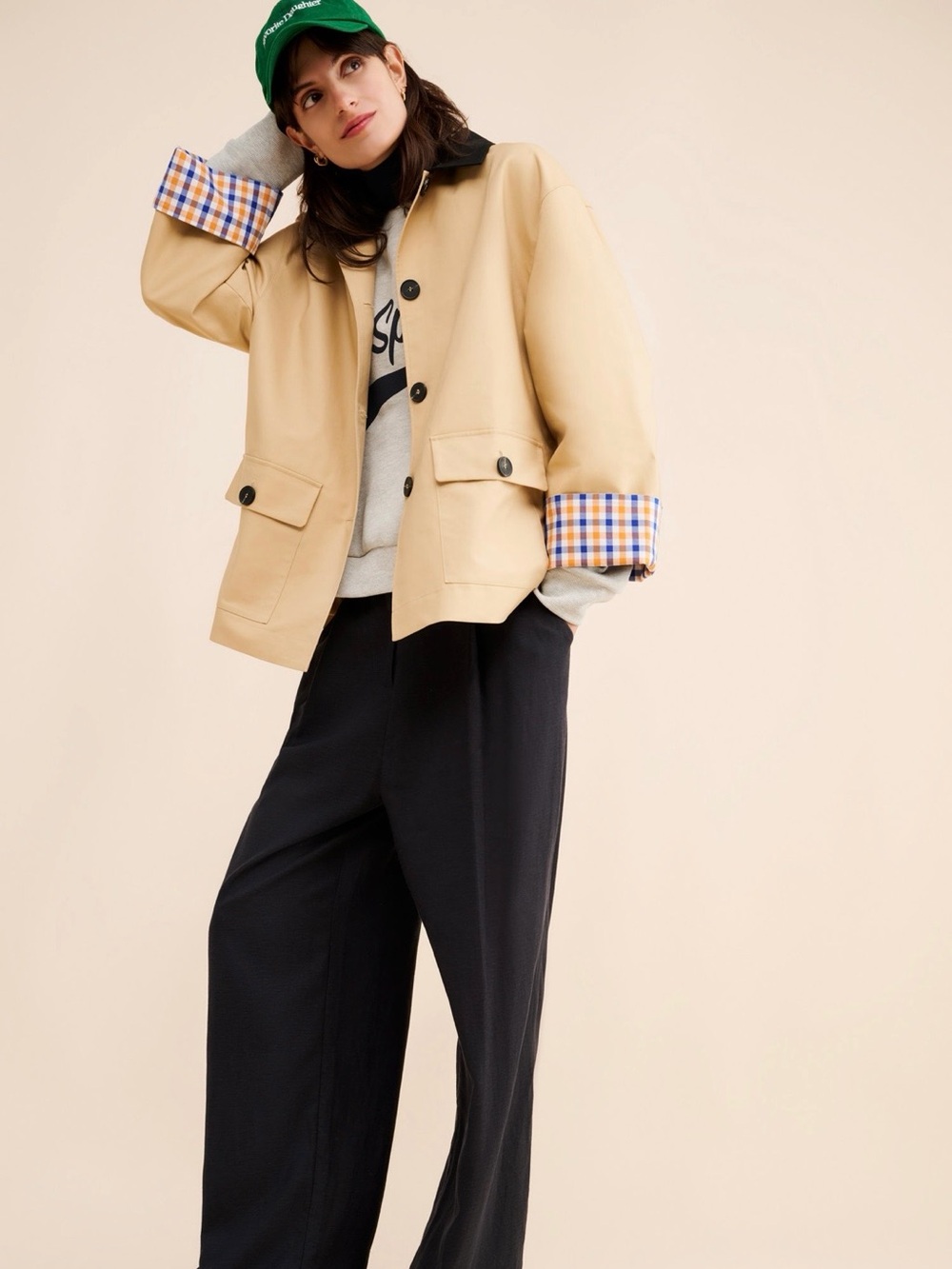 Find Me Now Check Barn Jacket XS Like new